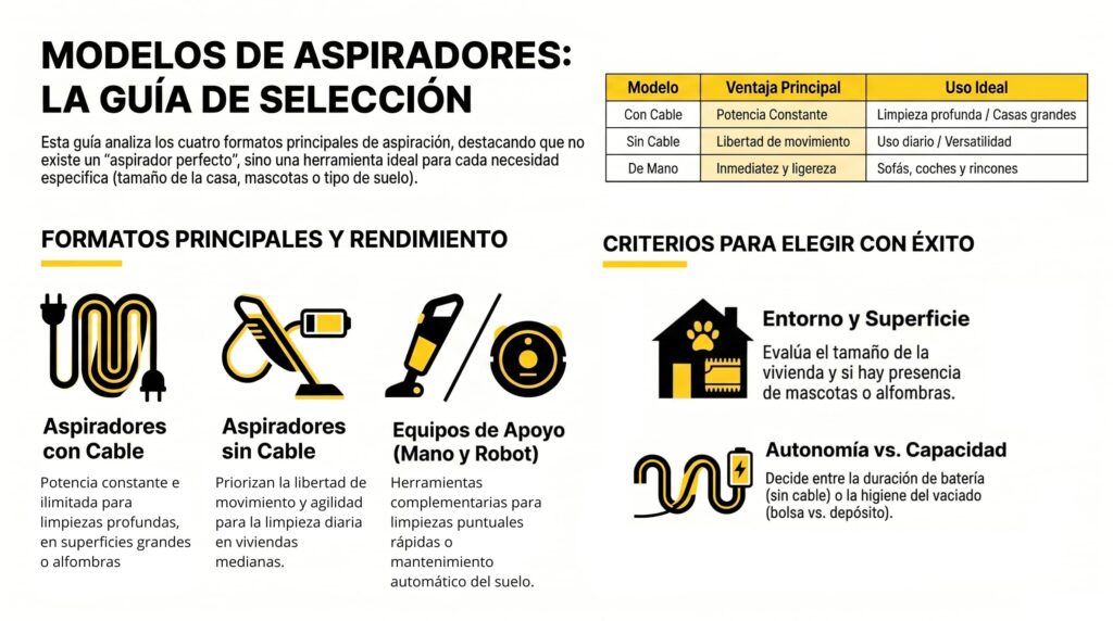 modelos de aspiradores infografia