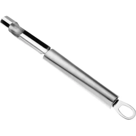 Descorazonador de manzanas Lacor Luxe 62686 20 cm de acero inoxidable con diseño ergonómico y acabado pulido.