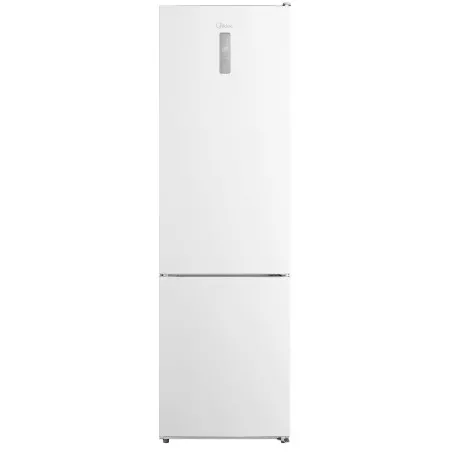 Frigorífico combi Midea MDRB489FGE01OE 330L, clase energética E, blanco, diseño moderno, acabado mate y doble puerta.