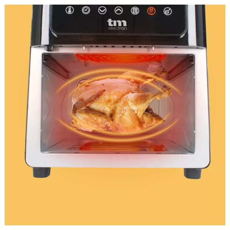 Freidora de aire TM Electron TMPFR290 – 9 L, 2000 W, doble resistencia