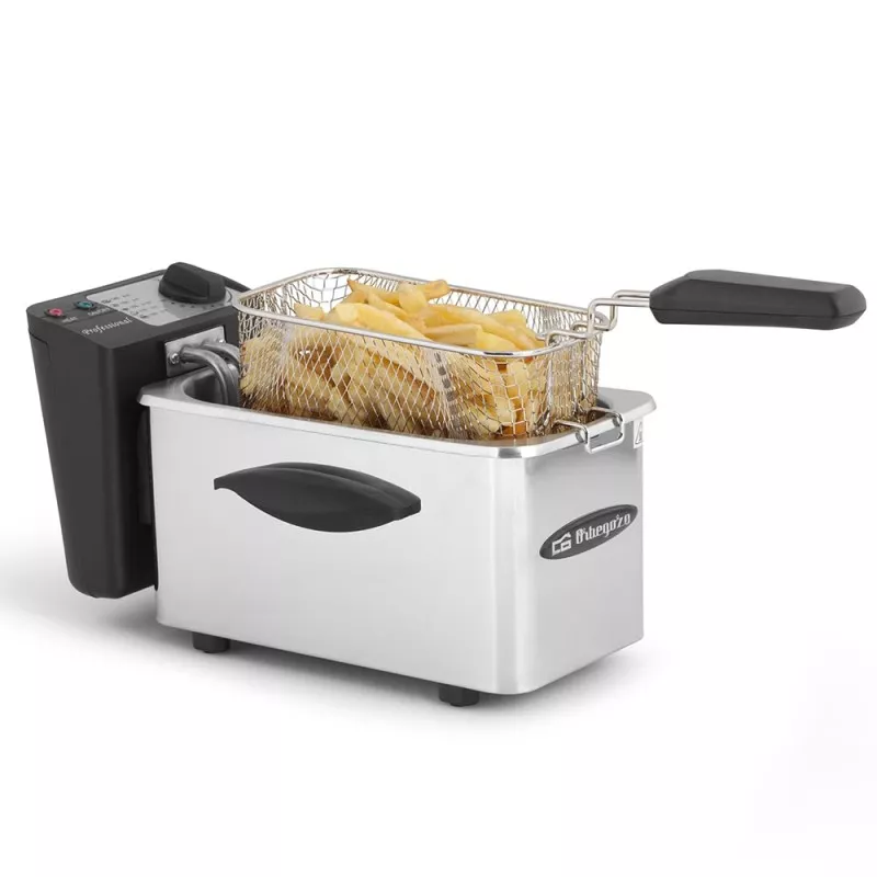 Freidora Orbegozo FDR 16 – 1,5 L, 1500 W, cuerpo inox, tapa extraíble