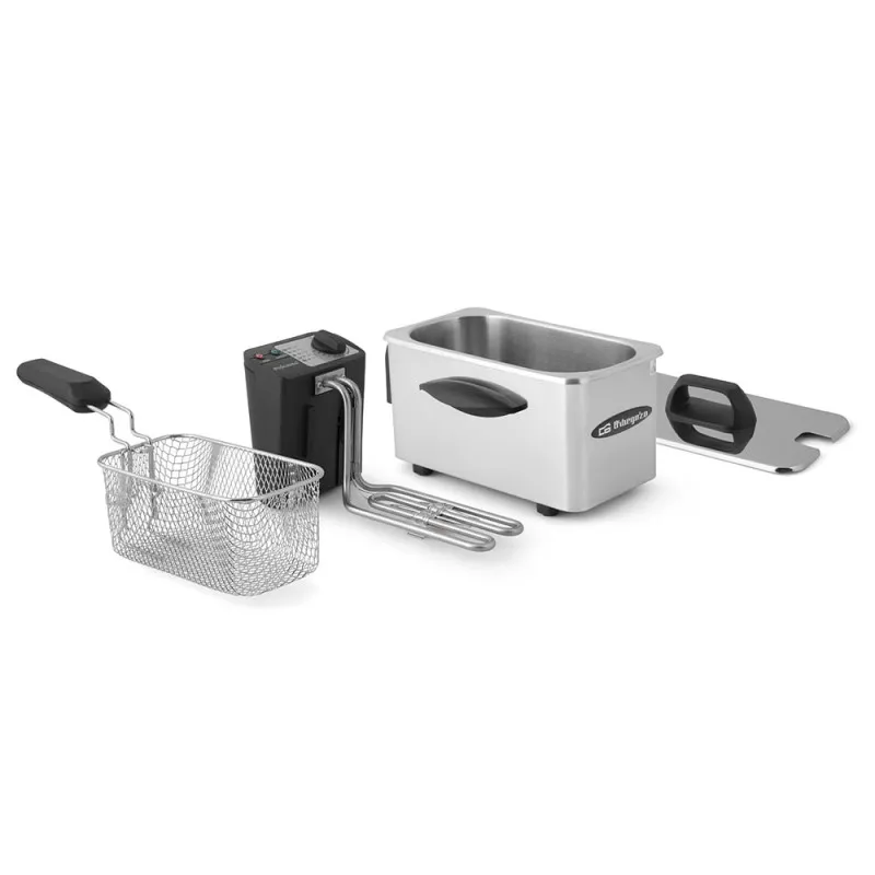 Freidora Orbegozo FDR 16 – 1,5 L, 1500 W, cuerpo inox, tapa extraíble