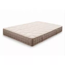 Colchón Asppen Urban 150x190 de muelles ensacados con tapicería suave en tonos beiges y diseño contemporáneo.
