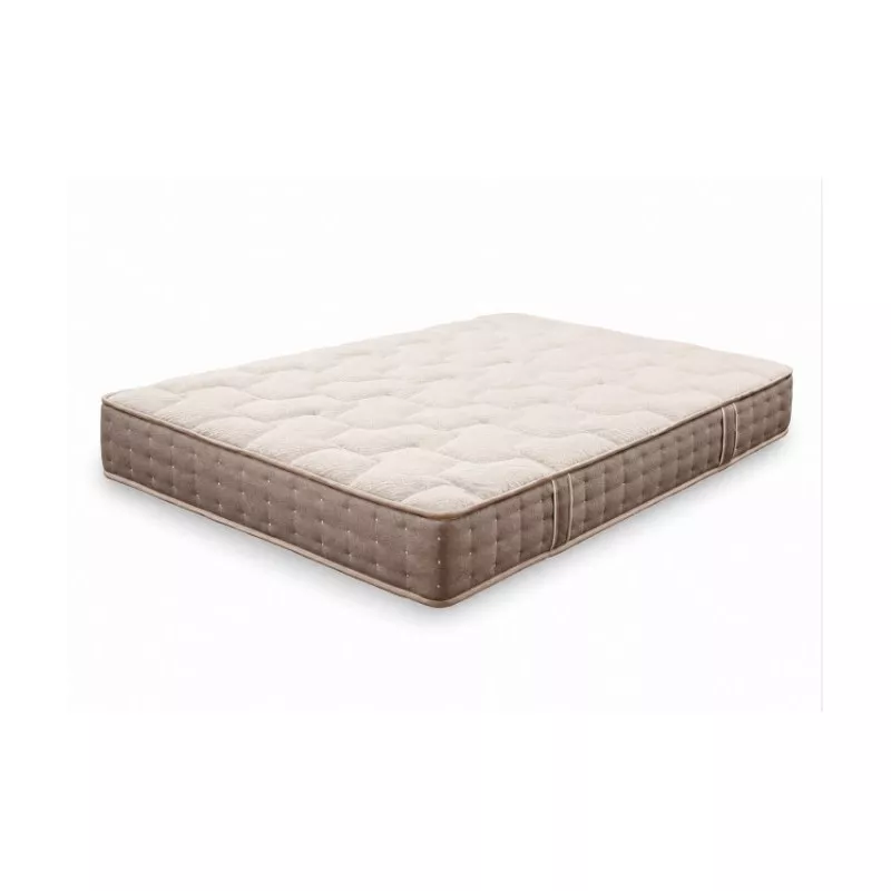 Colchón Asppen Urban 150x190 de muelles ensacados con tapicería suave en tonos beiges y diseño contemporáneo.