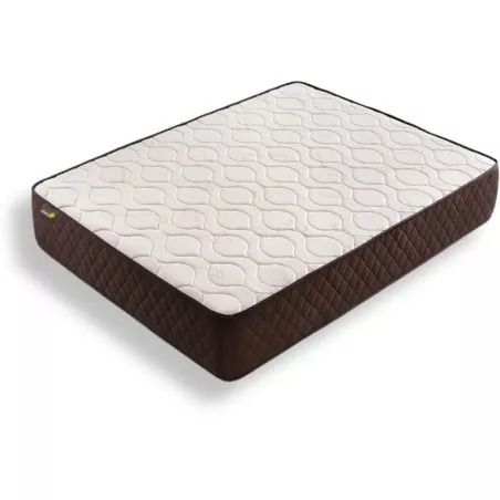 Colchón Daniela Dess 120x182 viscoelástico firme con acabado suave y diseño moderno en tonos marrón y blanco
