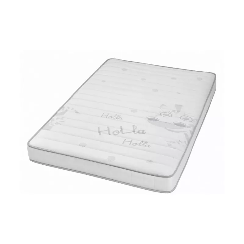 Colchón infantil Dess Kids 90x182 de 15 cm con funda blanca, diseño divertido y tejido suave para mayor confort.