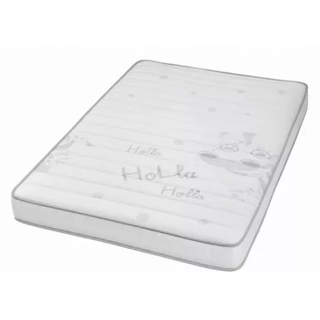 Colchón infantil Dess Kids 90x182 de 15 cm con funda blanca, diseño divertido y tejido suave para mayor confort.