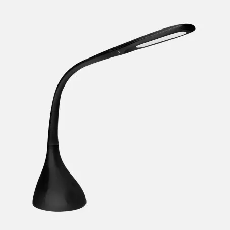 Flexo LED Fabrilamp Rilke 8 W negro regulable táctil con diseño moderno y acabado mate. Ideal para escritorio.