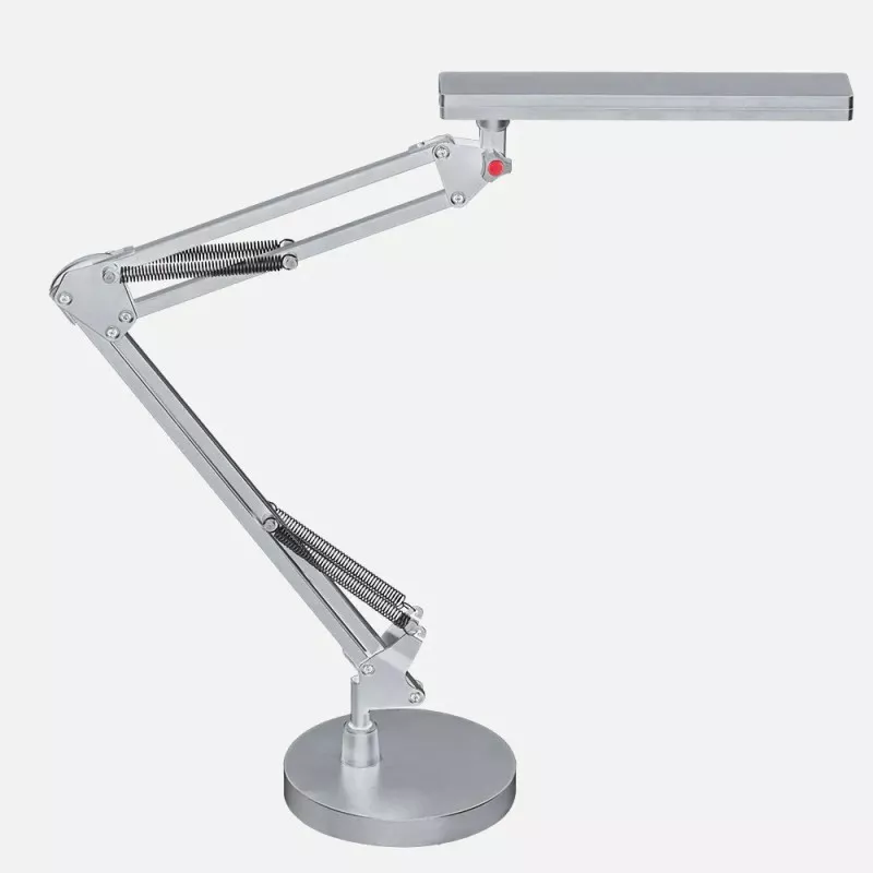 Flexo LED Fabrilamp Hematites 7 W cromo articulado con brazo ajustable y acabado en cromo brillante.