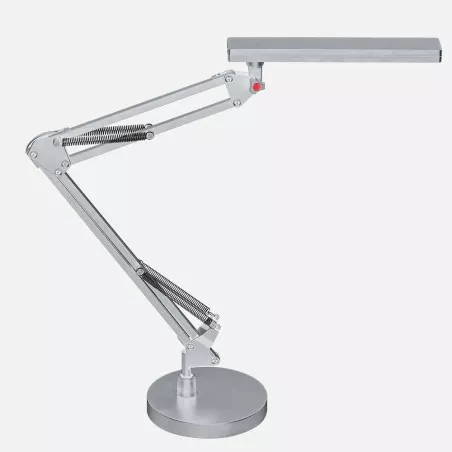 Flexo LED Fabrilamp Hematites 7 W cromo articulado con brazo ajustable y acabado en cromo brillante.