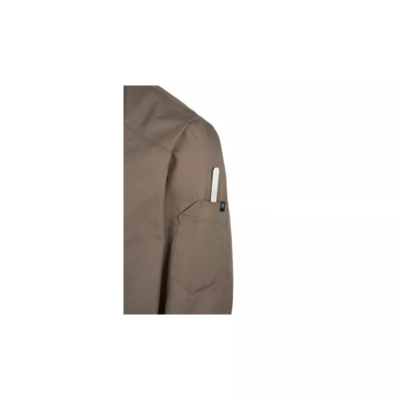CHAQUETILLA UNISEX 705 T-M 04123 MARRON de poliéster con bolsillo en la manga y diseño funcional para uso profesional.