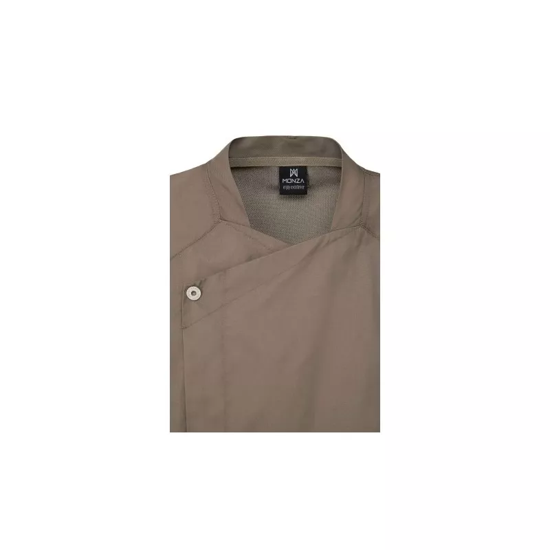 CHAQUETILLA UNISEX 705 T-M 04123 MARRON de tejido ligero con acabado fácil de limpiar y cierre lateral práctico