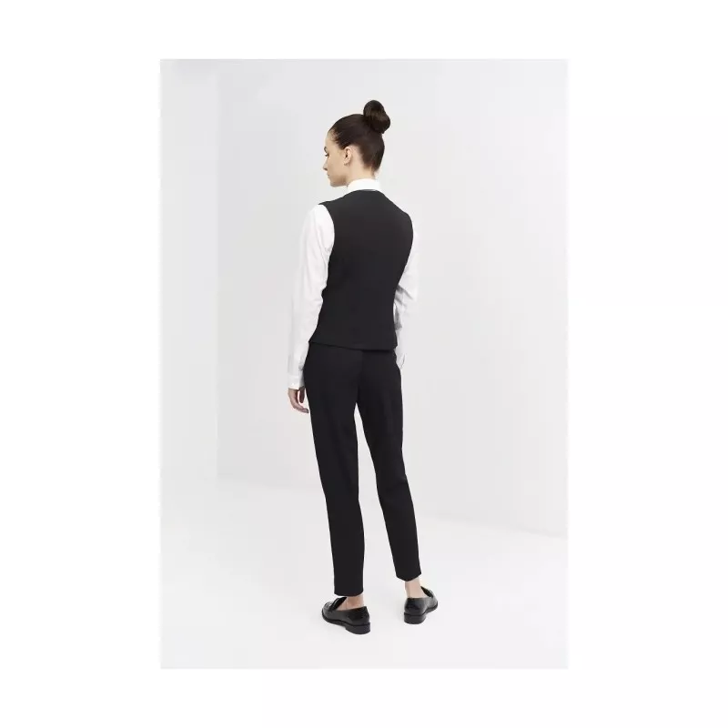 Pantalón camarera Monza 04025 slim fit negro T-46 de poliéster con diseño elegante y acabado moderno.