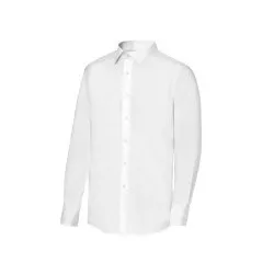 Camisa camarero Monza 02141 blanca de algodón con cuello italiano y talla 04, diseño clásico y elegante.
