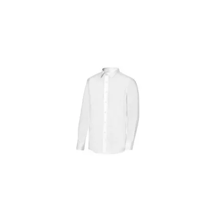 Camisa camarero Monza 02141 blanca de algodón con cuello italiano y talla 04, diseño clásico y elegante.