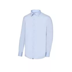 Camisa camarero Monza 02141 celeste talla 06 cuello italiano de algodón con diseño clásico y acabado suave