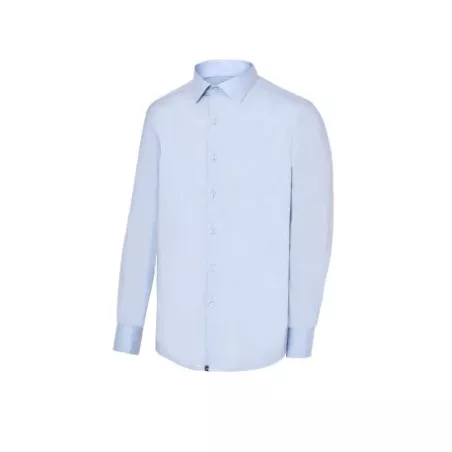 Camisa camarero Monza 02141 celeste talla 06 cuello italiano de algodón con diseño clásico y acabado suave