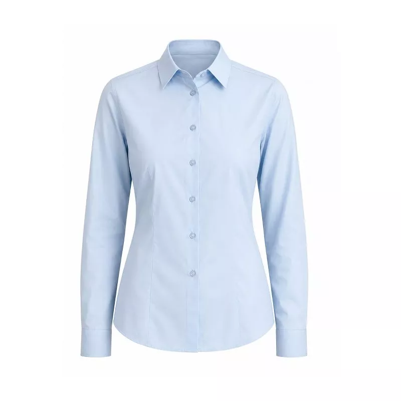 Camisa camarera Monza 02257 blanca talla 44 de algodón con cuello camisero y diseño clásico de botones.