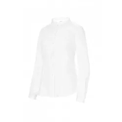 Camisa camarera Monza 02255 blanca de manga larga en algodón con cuello mao y talla 38.
