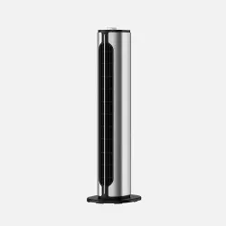 Calefactor cerámico Fabrilamp Canadá 1500 W plata con diseño vertical y acabado moderno, ideal para calentar espacios.
