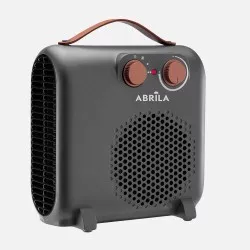 Termoventilador Fabrilamp Tundra 2000 W gris con diseño compacto, acabado mate y control de temperatura ajustable.