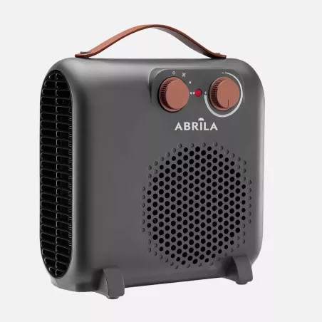 Termoventilador Fabrilamp Tundra 2000 W gris con diseño compacto, acabado mate y control de temperatura ajustable.