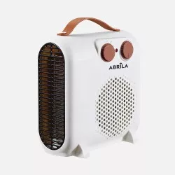 Termoventilador Fabrilamp Tundra 2000 W blanco con diseño compacto y asas para fácil transporte.