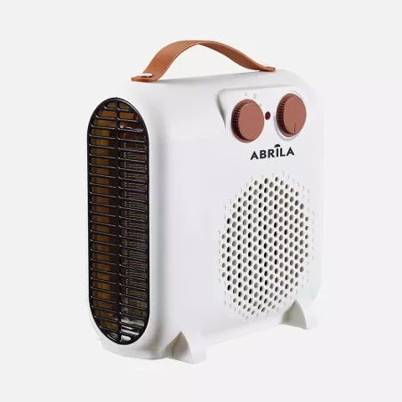 Termoventilador Fabrilamp Tundra 2000 W blanco con diseño compacto y asas para fácil transporte.