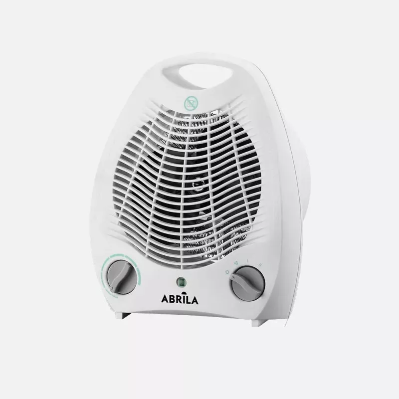 Termoventilador Fabrilamp Candil 2000 W blanco con diseño compactado, dos ajustes de temperatura y rejilla de seguridad.