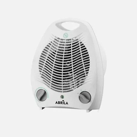 Termoventilador Fabrilamp Candil 2000 W blanco con diseño compactado, dos ajustes de temperatura y rejilla de seguridad.