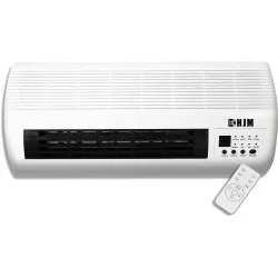 Calefactor split cerámico HJM 641 2000 W blanco con controles remotos y diseño moderno para calefacción eficiente.