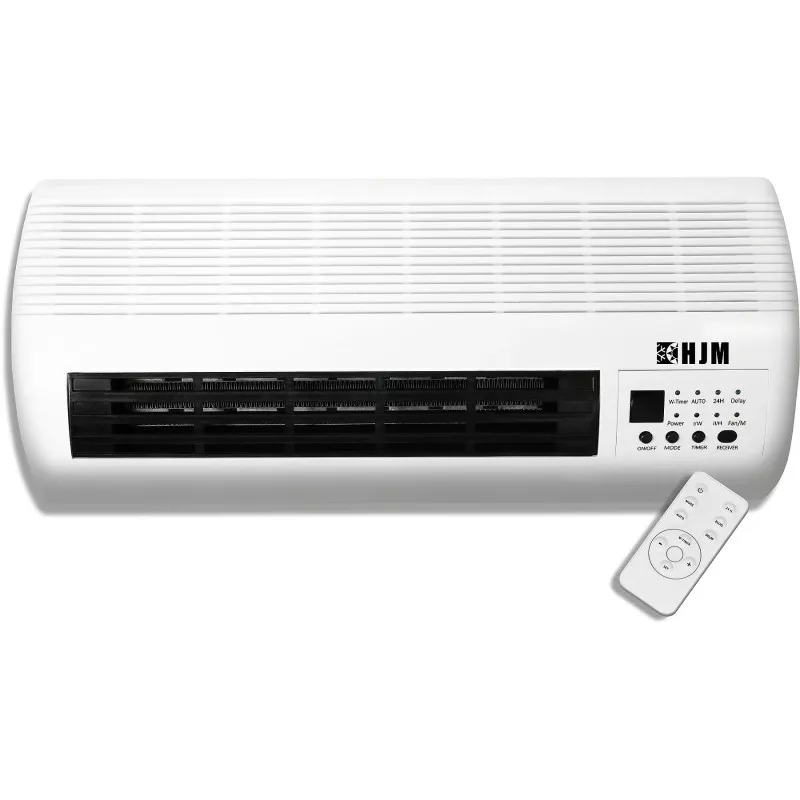 Calefactor split cerámico HJM 641 2000 W blanco con controles remotos y diseño moderno para calefacción eficiente.