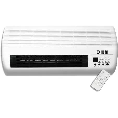 Calefactor split cerámico HJM 641 2000 W blanco con controles remotos y diseño moderno para calefacción eficiente.