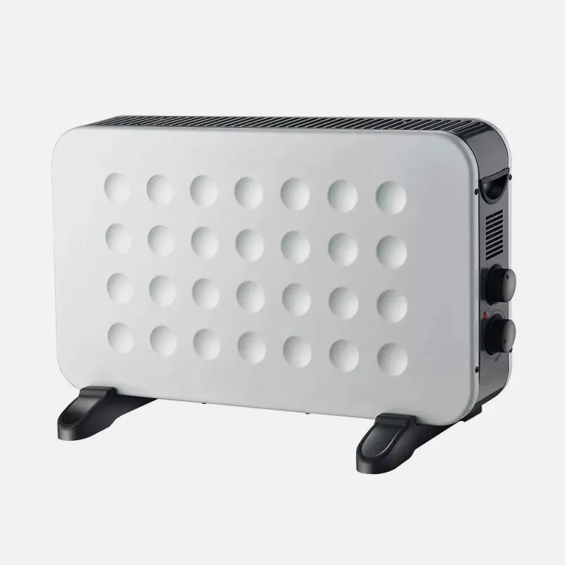 Convector Fabrilamp Hogar 2000 W en blanco y negro, diseño moderno de acabado mate con perforaciones para mejor circulación del 