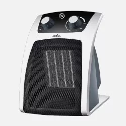 Calefactor cerámico PTC Fabrilamp 198652026 2000 W en color negro y blanco con diseño moderno y controles ajustables.