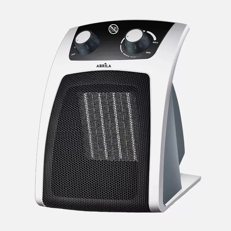 Calefactor cerámico PTC Fabrilamp 198652026 2000 W en color negro y blanco con diseño moderno y controles ajustables.