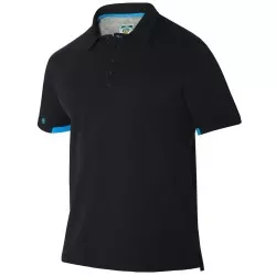 Polo regular fit Monza 03017 negro talla XL de algodón, con detalles en azul y diseño clásico.