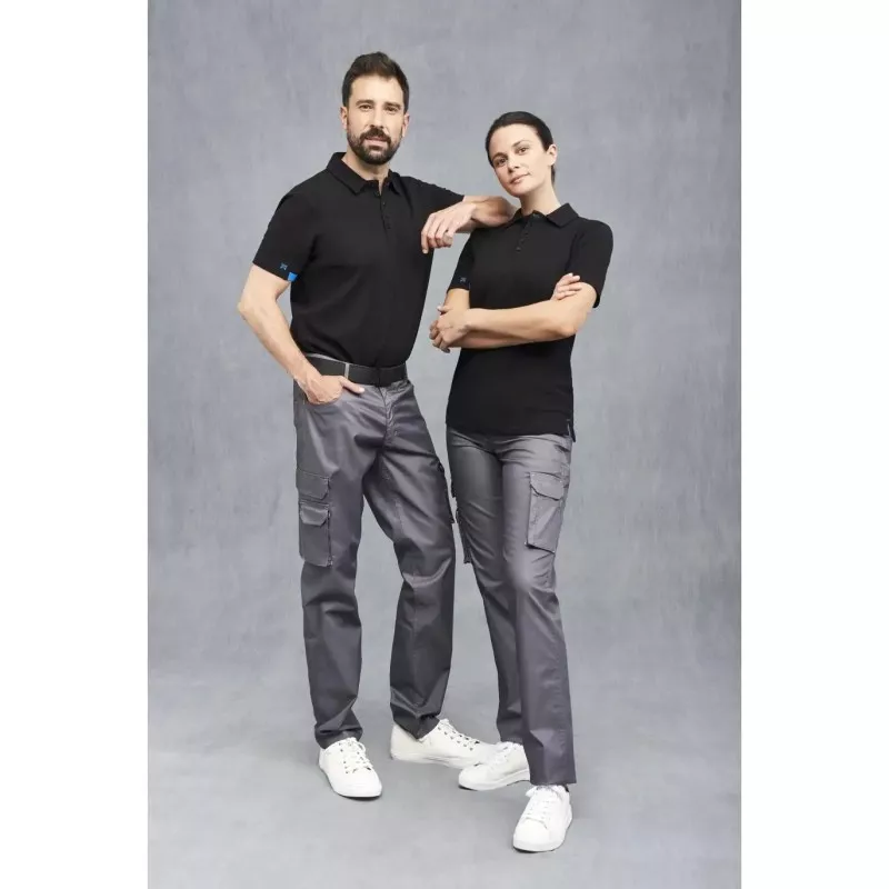 Polo regular fit Monza 03017 negro talla XL de algodón, diseño clásico y acabado suave.