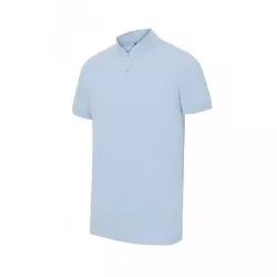 Polo cuello mao Monza 03013 celeste en tejido suave, talla XL, diseño moderno y elegante.