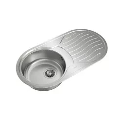 Fregadero Teka DR-80 1C 1E 840 x 440 mm reversible de acero inoxidable con escurridor y diseño moderno