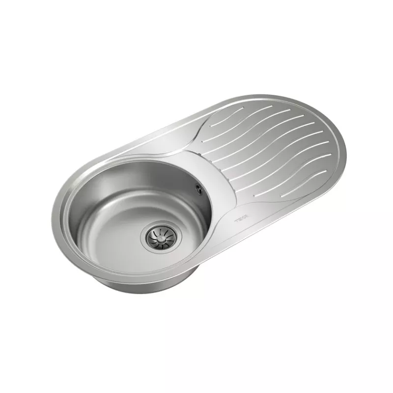 Fregadero Teka DR-80 1C 1E 840 x 440 mm reversible de acero inoxidable con escurridor y diseño moderno