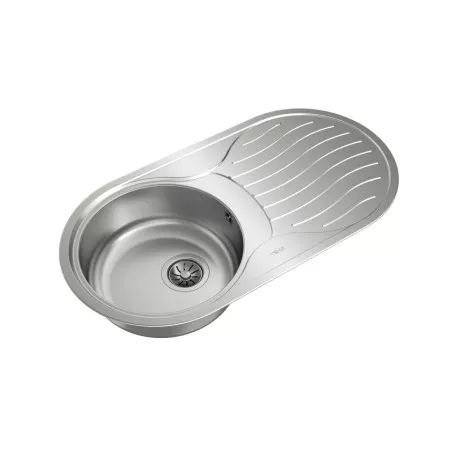 Fregadero Teka DR-80 1C 1E 840 x 440 mm reversible de acero inoxidable con escurridor y diseño moderno