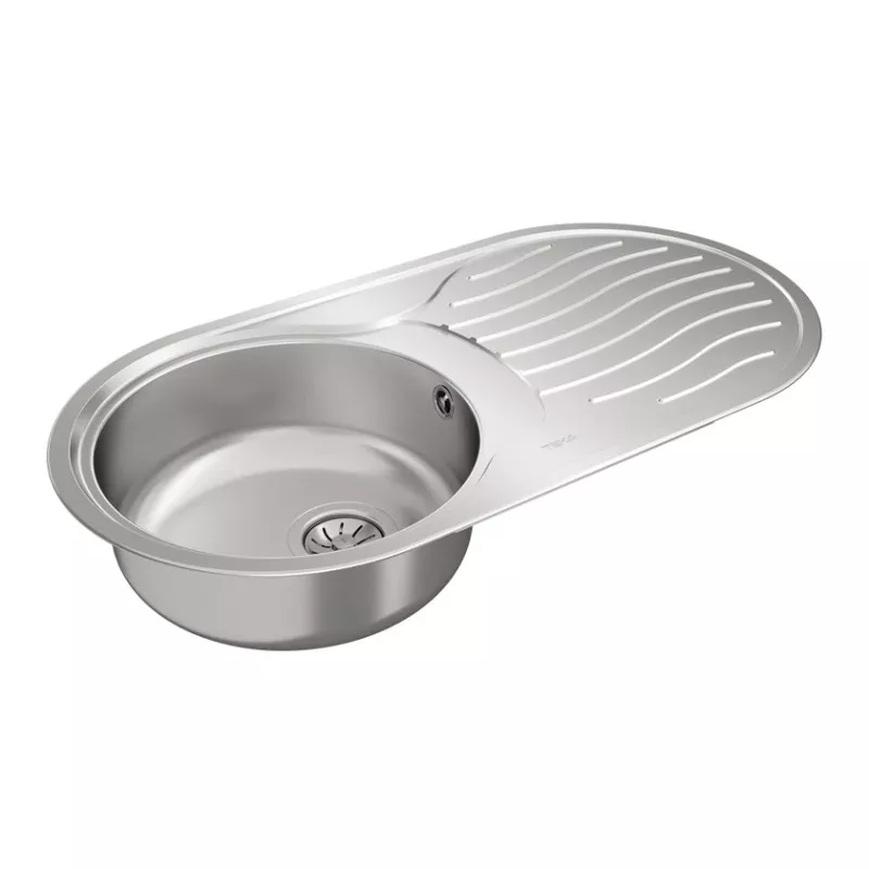 Fregadero Teka DR-80 1C 1E 840 x 440 mm reversible acero inoxidable con diseño moderno y espacio para escurrir.
