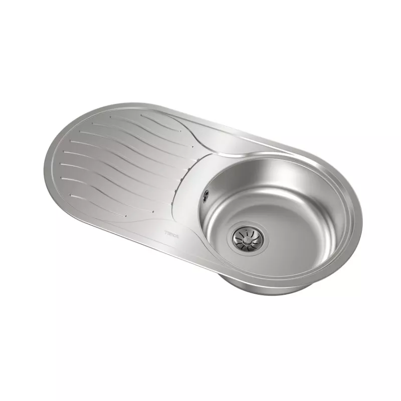 Fregadero Teka DR-80 1C 1E 840 x 440 mm reversible de acero inoxidable con diseño moderno y superficie pulida