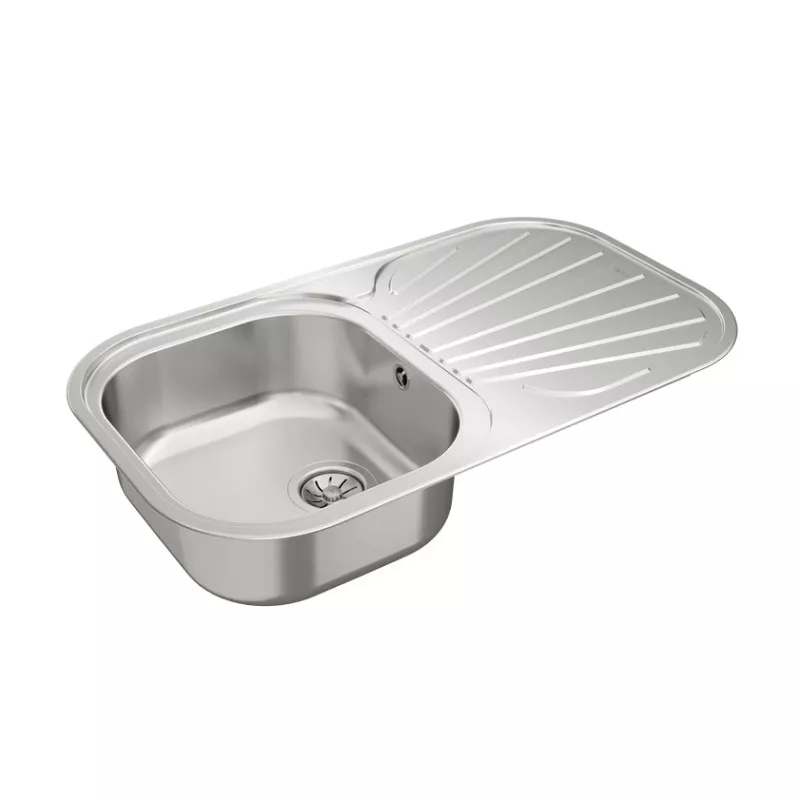 Fregadero Teka Stylo 1C 1E 830 x 485 mm reversible de acero inoxidable con escurridor y diseño moderno