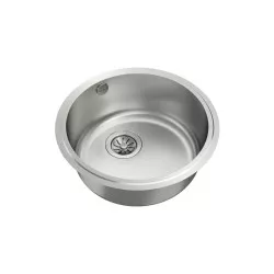 Fregadero Teka BE Ø390 bajo encimera redondo de acero inoxidable con acabado mate y diseño moderno.