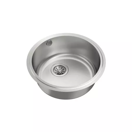 Fregadero Teka BE Ø390 bajo encimera redondo de acero inoxidable con acabado mate y diseño moderno.