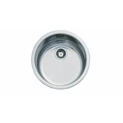 Fregadero Teka ERC 1C redondo Ø450 mm de acero inoxidable pulido, diseño práctico y moderno para cocina.