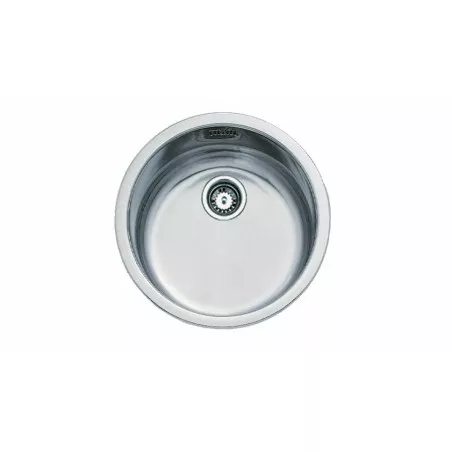 Fregadero Teka ERC 1C redondo Ø450 mm de acero inoxidable pulido, diseño práctico y moderno para cocina.