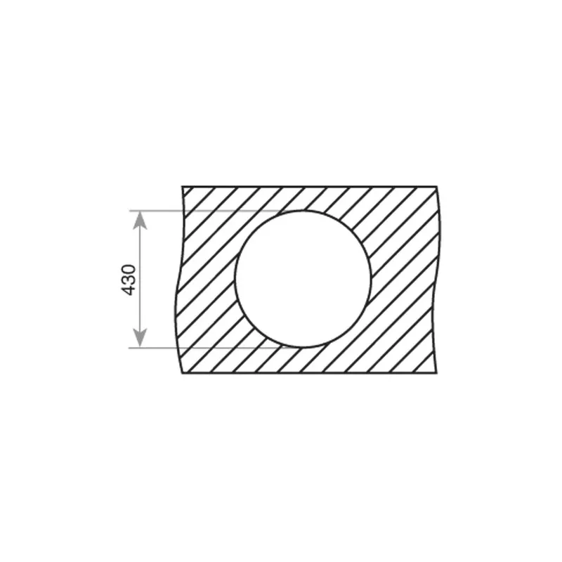 Fregadero Teka ERC 1C redondo Ø450 mm de acero inoxidable con acabado pulido y diseño elegante.